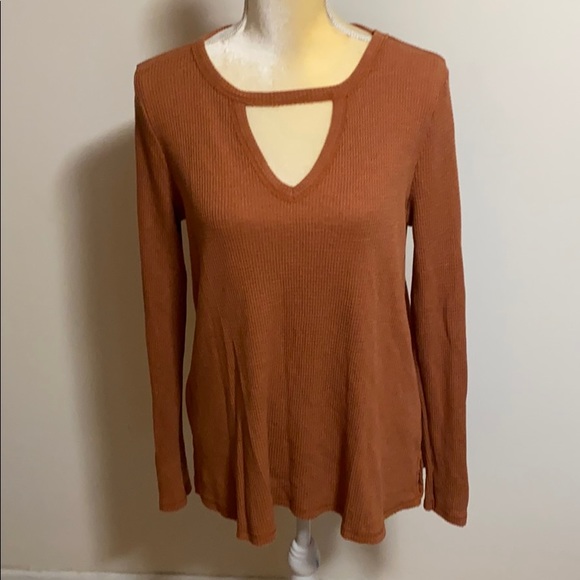 Anthropologie Tops - Anthropologie t.l.a Waffled Keyhole Tunic